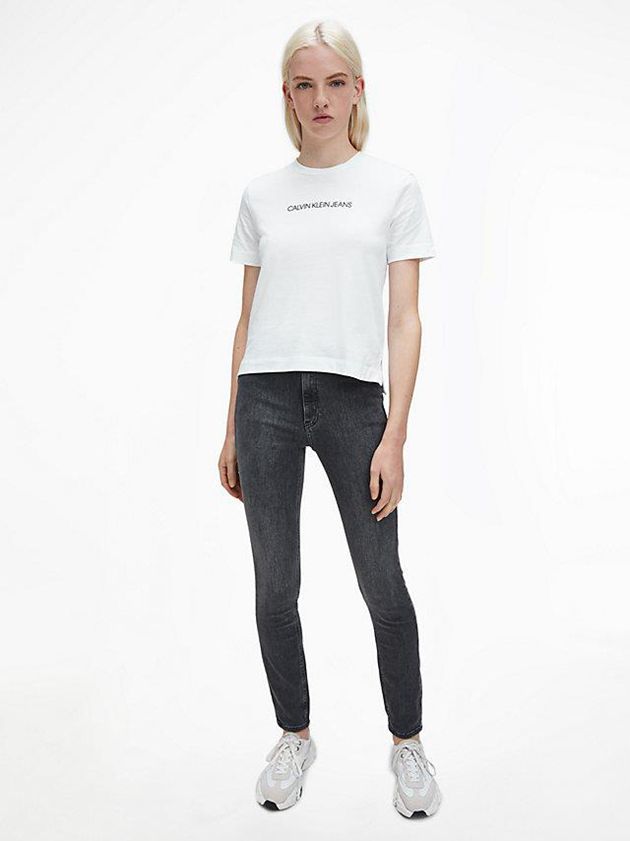 Grey Calvin Klein High Rise Skinny Women Jeans | GJVO-41289