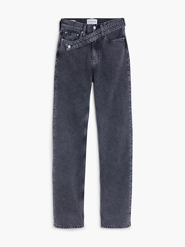 Grey Calvin Klein High Rise Straight Women Jeans | YKPG-52496