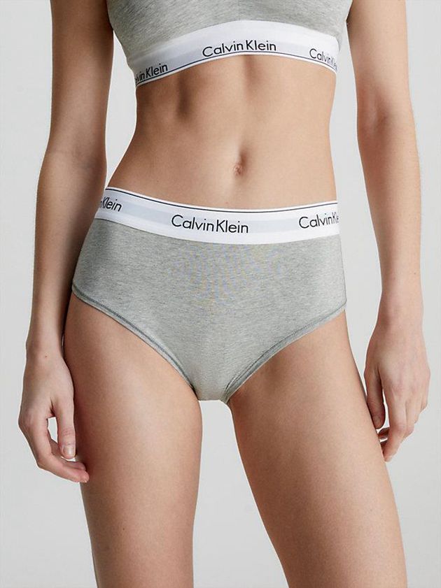 Grey Calvin Klein High Waisted Bikini - Modern Cotton Women Briefs | JGCY-86732