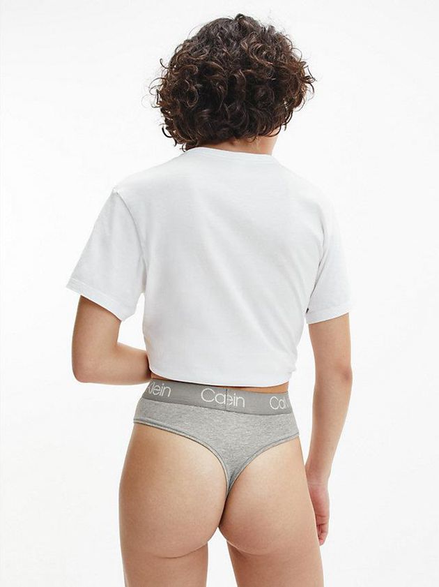 Grey Calvin Klein High Waisted - Body Women Thong | GTNR-37156