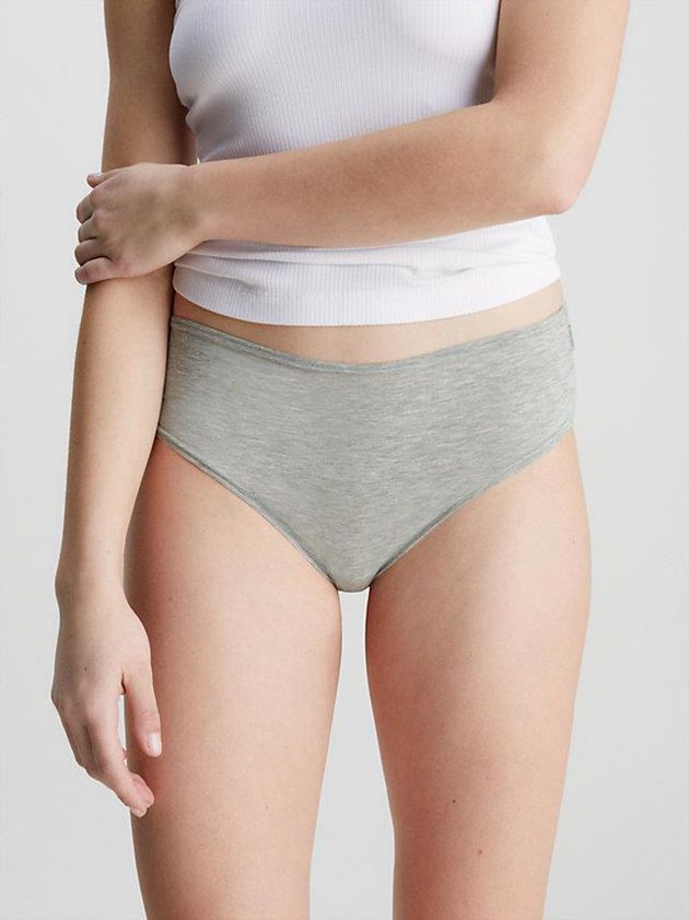 Grey Calvin Klein High Waisted - Flex Fit Women Thong | JEGO-15206