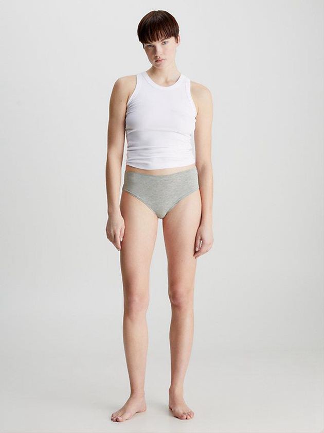 Grey Calvin Klein High Waisted - Flex Fit Women Thong | JEGO-15206