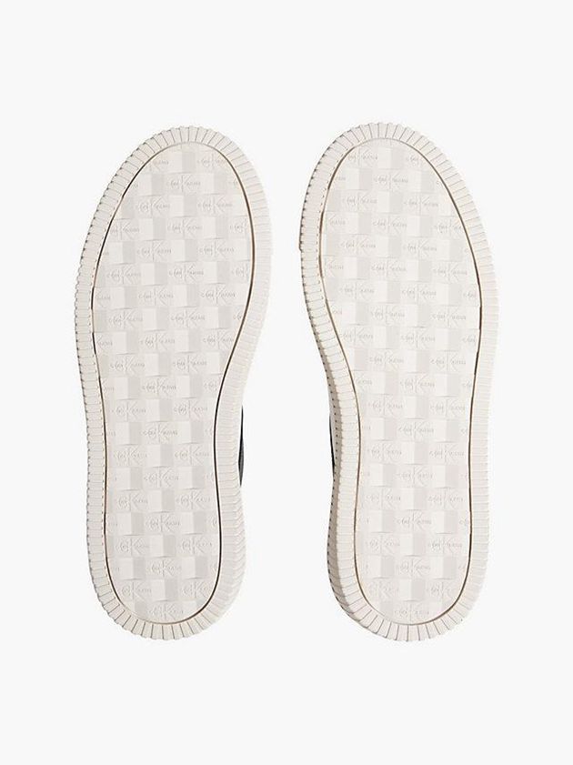 Grey Calvin Klein Leather Men Sneakers | PEAR-40132