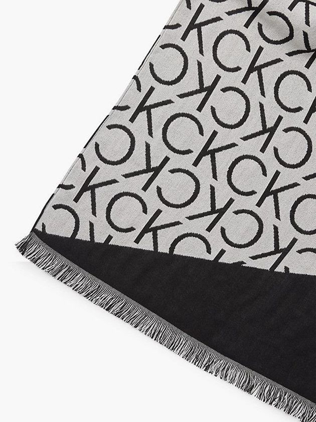 Grey Calvin Klein Logo Blanket Women Scarf | KENR-24910
