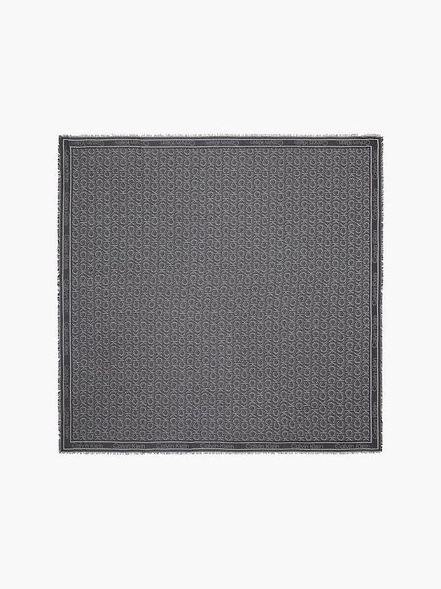 Grey Calvin Klein Logo Jacquard Women Scarf | NDUB-90173