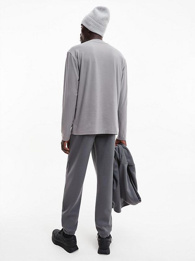 Grey Calvin Klein Long Sleeve Mock Neck Men Top | SGBX-71243