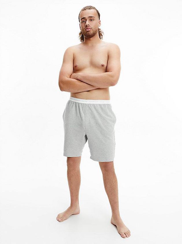 Grey Calvin Klein Lounge - CK One Men Shorts | KCXS-72693