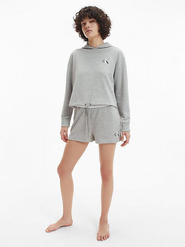 Grey Calvin Klein Lounge - CK One Women Shorts | KUEQ-03647