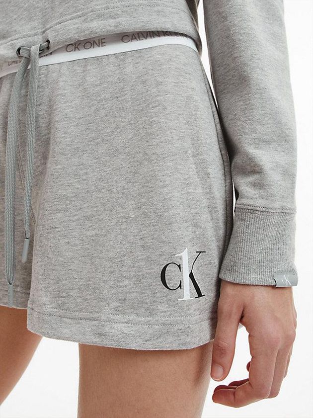 Grey Calvin Klein Lounge - CK One Women Shorts | KUEQ-03647