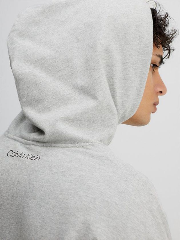Grey Calvin Klein Lounge - Ck96 Men Hoodie | TEUD-94713