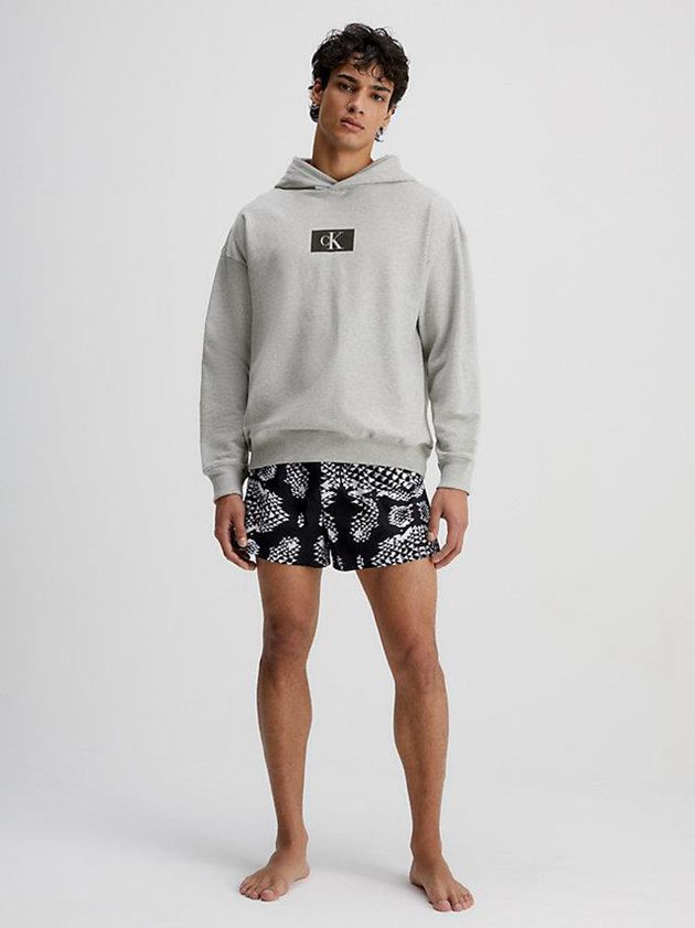 Grey Calvin Klein Lounge - Ck96 Men Hoodie | TEUD-94713