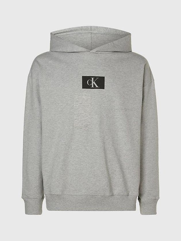 Grey Calvin Klein Lounge - Ck96 Men Hoodie | TEUD-94713