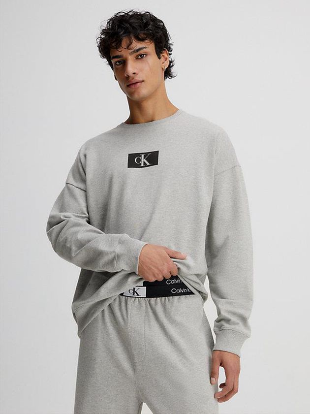 Grey Calvin Klein Lounge - Ck96 Men Sweatshirt | JPZO-42765