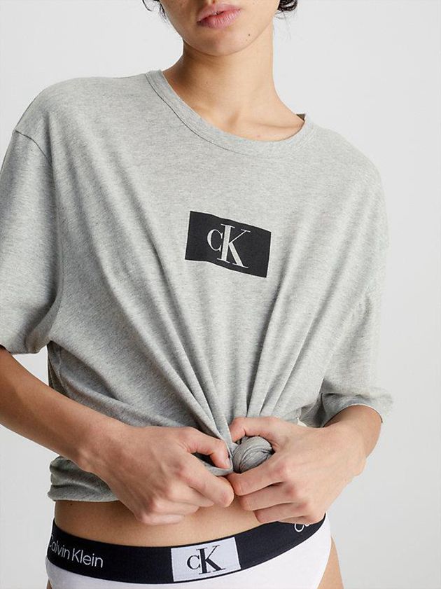 Grey Calvin Klein Lounge - Ck96 Women T-Shirt | MUSD-71802