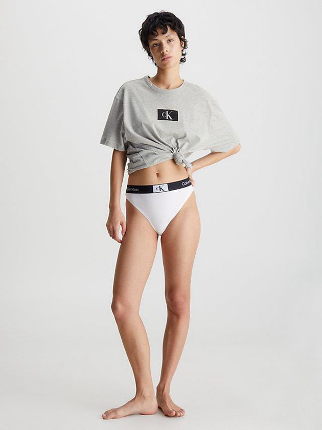 Grey Calvin Klein Lounge - Ck96 Women T-Shirt | MUSD-71802