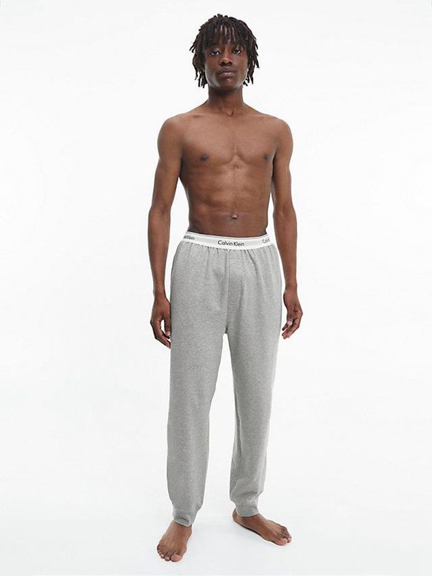 Grey Calvin Klein Lounge - Modern Cotton Men Joggers | OWMC-93486