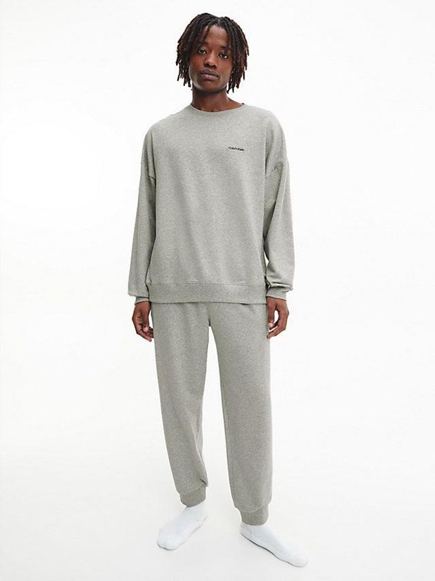 Grey Calvin Klein Lounge - Modern Cotton Men Sweatshirt | JFMD-43571