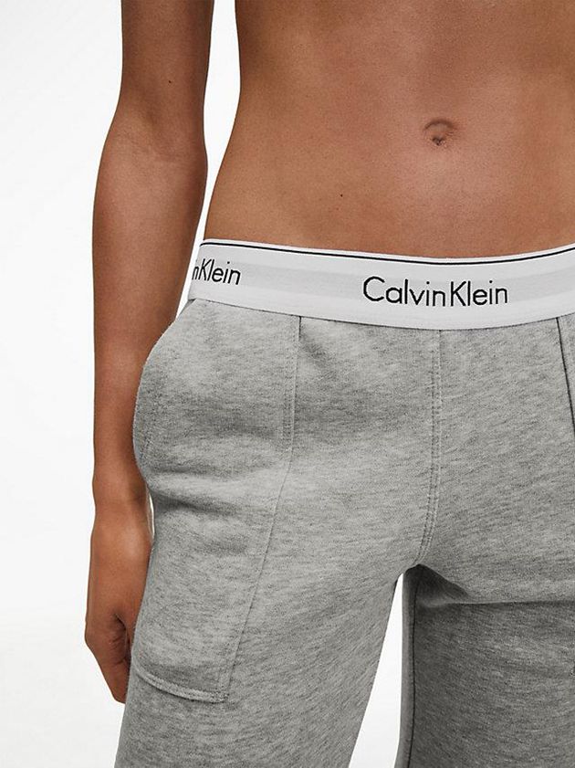 Grey Calvin Klein Lounge - Modern Cotton Women Joggers | CNIF-29681