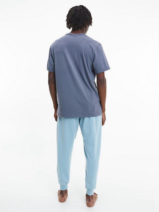 Grey Calvin Klein Lounge - Modern Structure Men T-Shirt | YMCE-86032