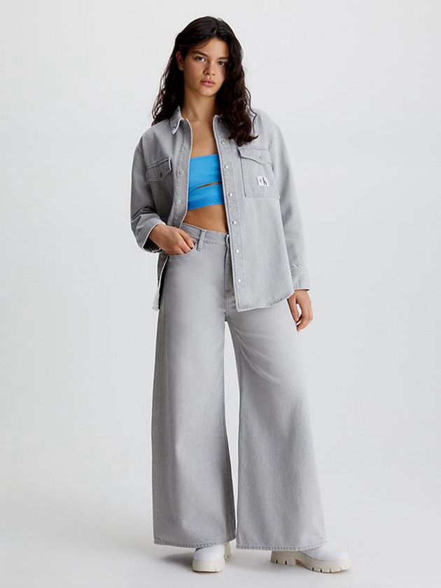 Grey Calvin Klein Low Rise Loose Women Jeans | QNCB-17582