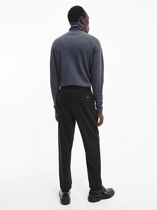 Grey Calvin Klein Merino Wool Roll Neck Jumper Men Sweater | KQAG-38041