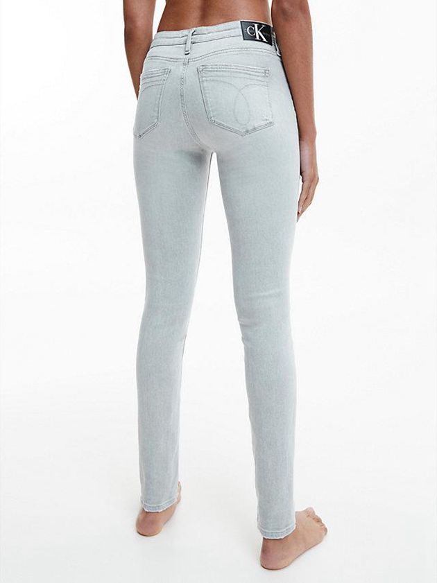 Grey Calvin Klein Mid Rise Skinny Women Jeans | PJRB-69415