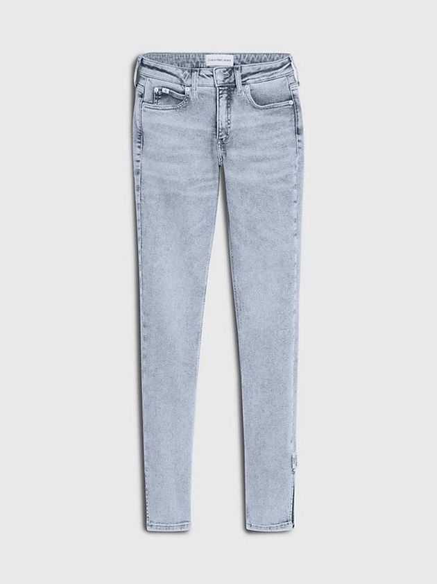 Grey Calvin Klein Mid Rise Skinny Women Jeans | WJXY-38791