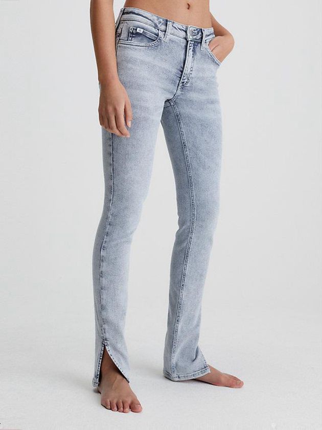 Grey Calvin Klein Mid Rise Skinny Women Jeans | WJXY-38791