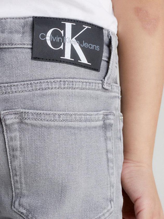 Grey Calvin Klein Mid Rise Slim Boys's Jeans | LDZH-62450