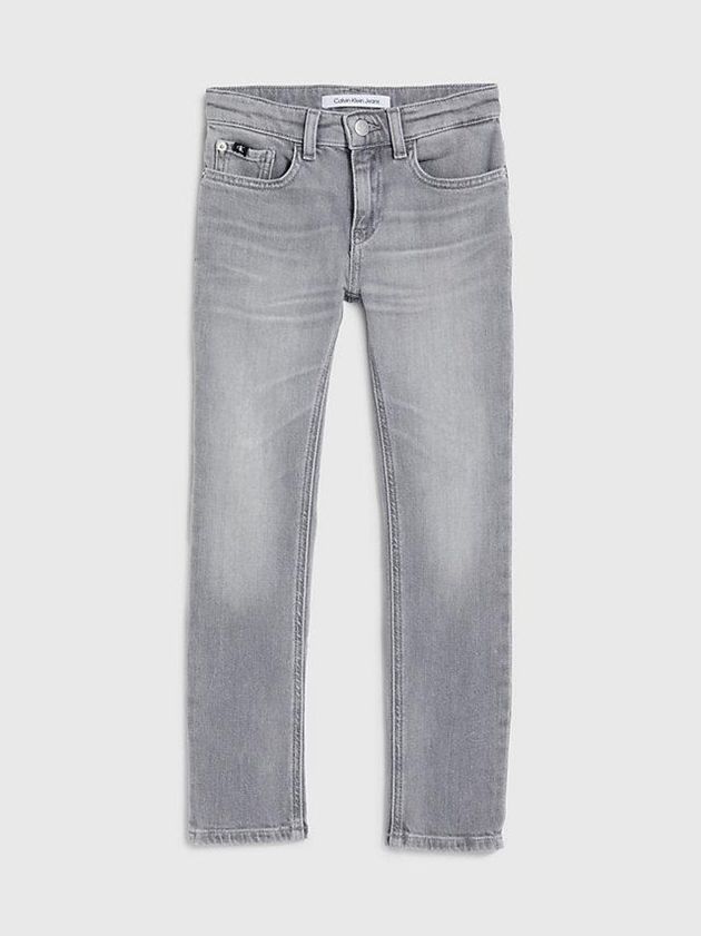 Grey Calvin Klein Mid Rise Slim Boys's Jeans | LDZH-62450