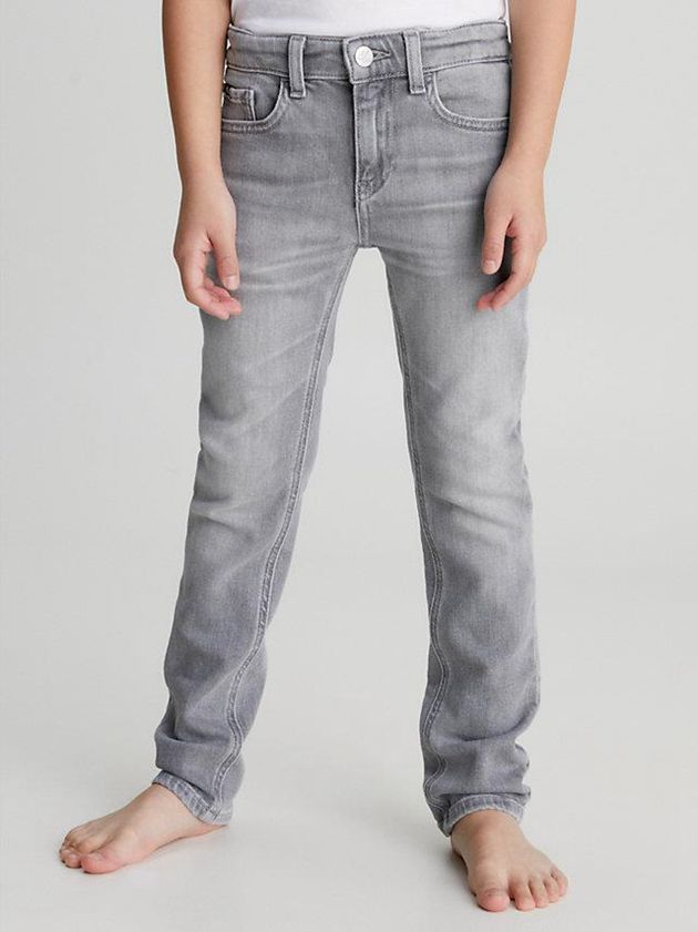 Grey Calvin Klein Mid Rise Slim Boys\'s Jeans | LDZH-62450