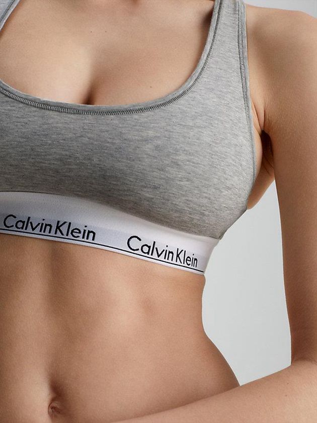 Grey Calvin Klein Modern Cotton Women Bra | UJLN-03925