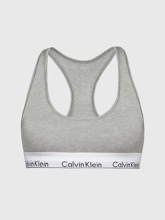 Grey Calvin Klein Modern Cotton Women Bra | UJLN-03925