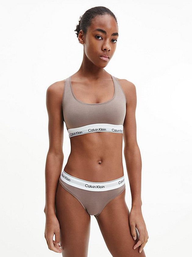 Grey Calvin Klein Modern Cotton Women Bra | IMWR-79451