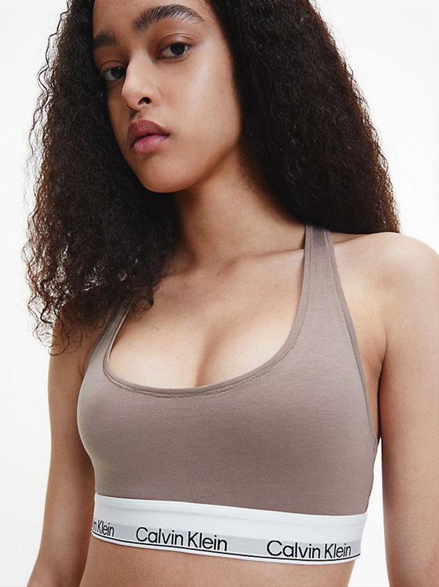 Grey Calvin Klein Modern Cotton Women Bra | IMWR-79451