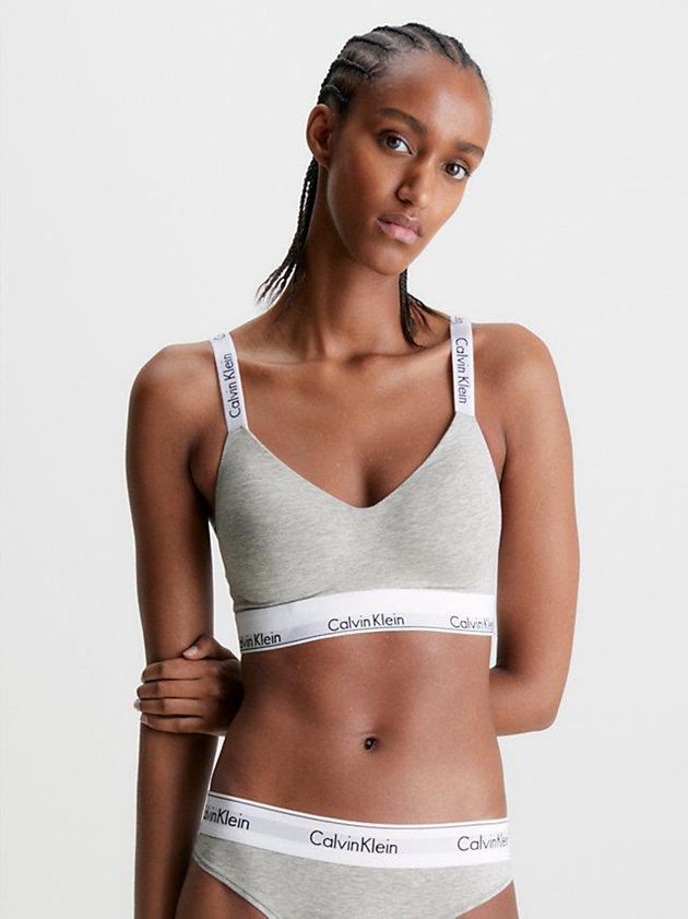 Grey Calvin Klein Modern Cotton Women Bra | ZHRX-26158