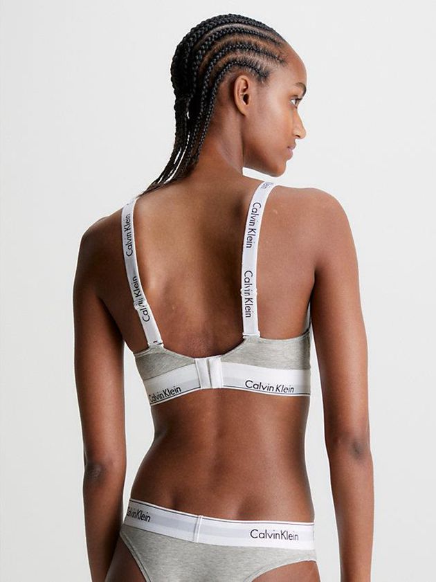 Grey Calvin Klein Modern Cotton Women Bra | ZHRX-26158