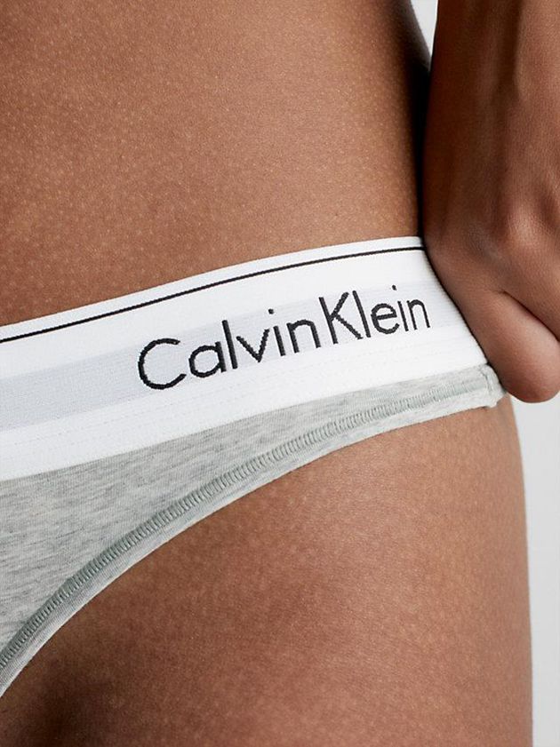 Grey Calvin Klein Modern Cotton Women Thong | RANW-05372