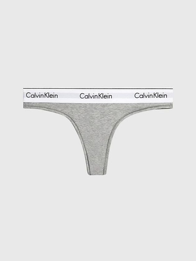 Grey Calvin Klein Modern Cotton Women Thong | RANW-05372