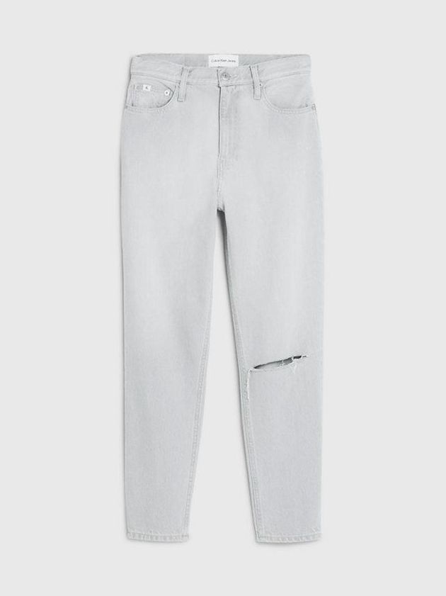 Grey Calvin Klein Mom Ankle Women Jeans | MZTF-71852