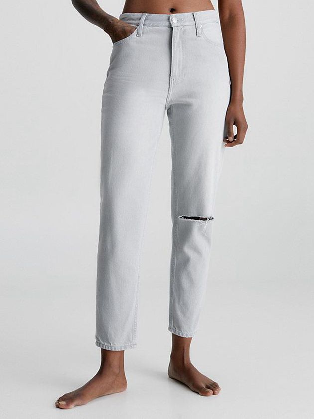 Grey Calvin Klein Mom Ankle Women Jeans | MZTF-71852