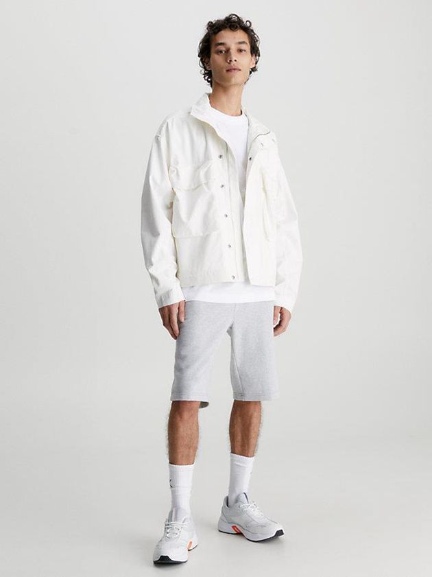 Grey Calvin Klein Monogram Jogger Men Shorts | JCFV-76014