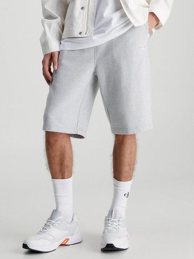 Grey Calvin Klein Monogram Jogger Men Shorts | JCFV-76014