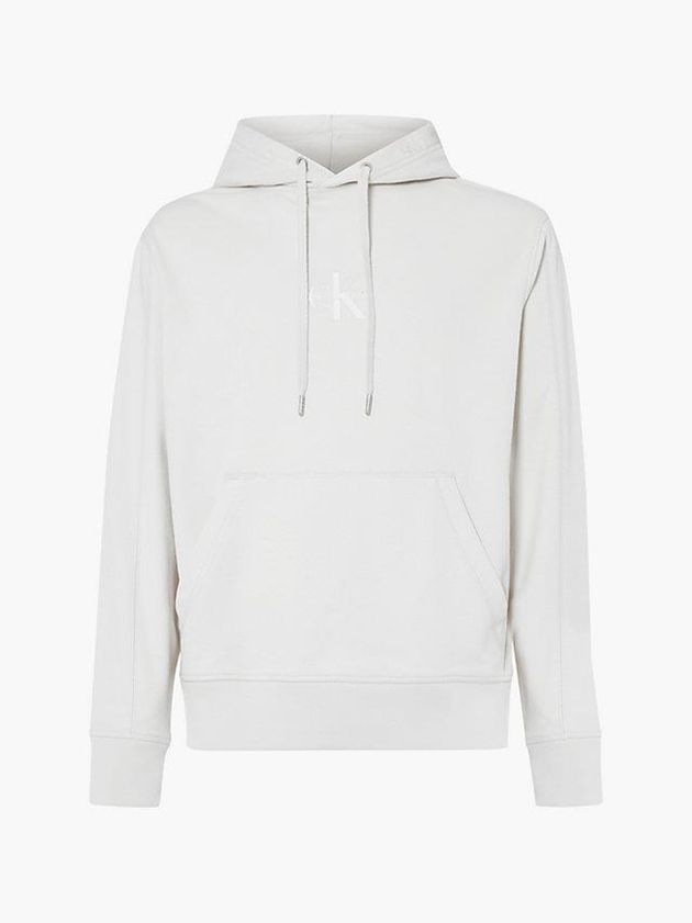 Grey Calvin Klein Monogram Men Hoodie | SNPO-82417