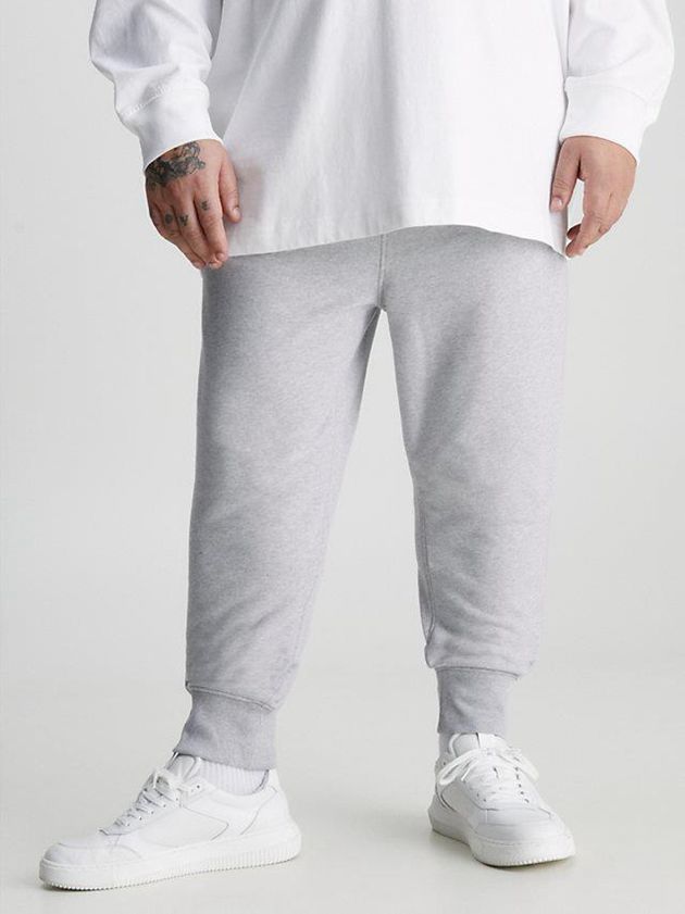 Grey Calvin Klein Monogram Men Joggers | CHSI-02194