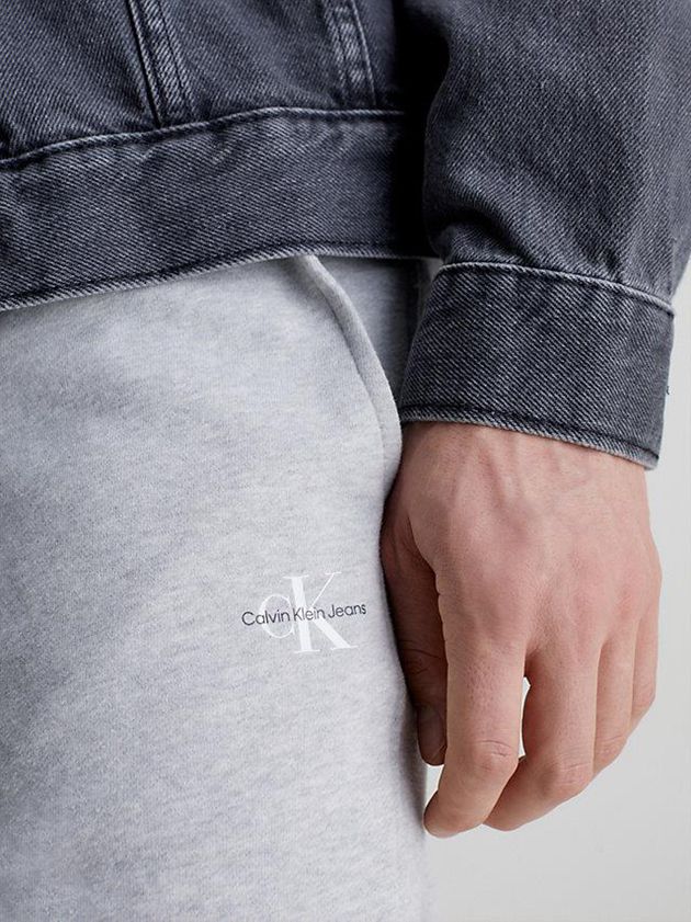 Grey Calvin Klein Monogram Men Joggers | CHSI-02194