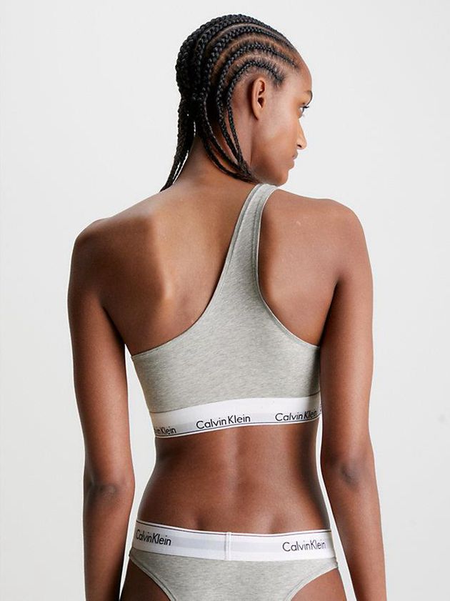 Grey Calvin Klein One Shoulder - Modern Cotton Women Bra | FUGW-41259