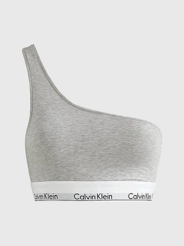 Grey Calvin Klein One Shoulder - Modern Cotton Women Bra | FUGW-41259