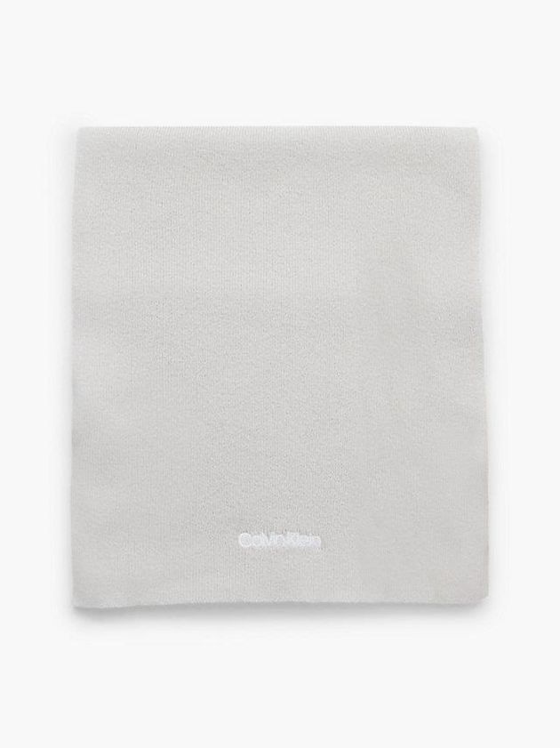 Grey Calvin Klein Organic Cotton Blend Women Scarf | NBJL-37915