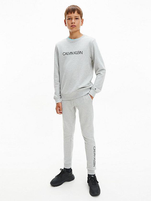 Grey Calvin Klein Organic Cotton Boys's Joggers | ZOHN-73468